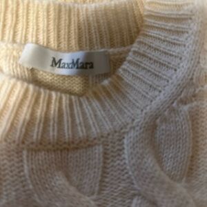 Max Mara cable knit wool sweater